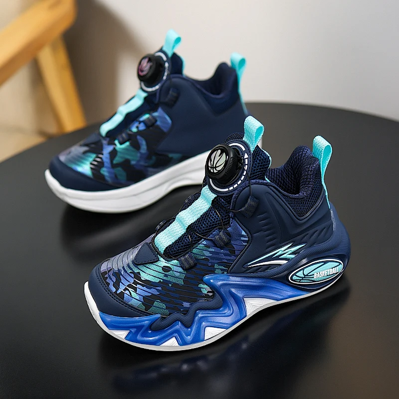 

Children's Sneakers Boys Casual Shoes Lightweight Comfortable Kids Basketball Shoes PU Leather Student Walking Sports Shoes