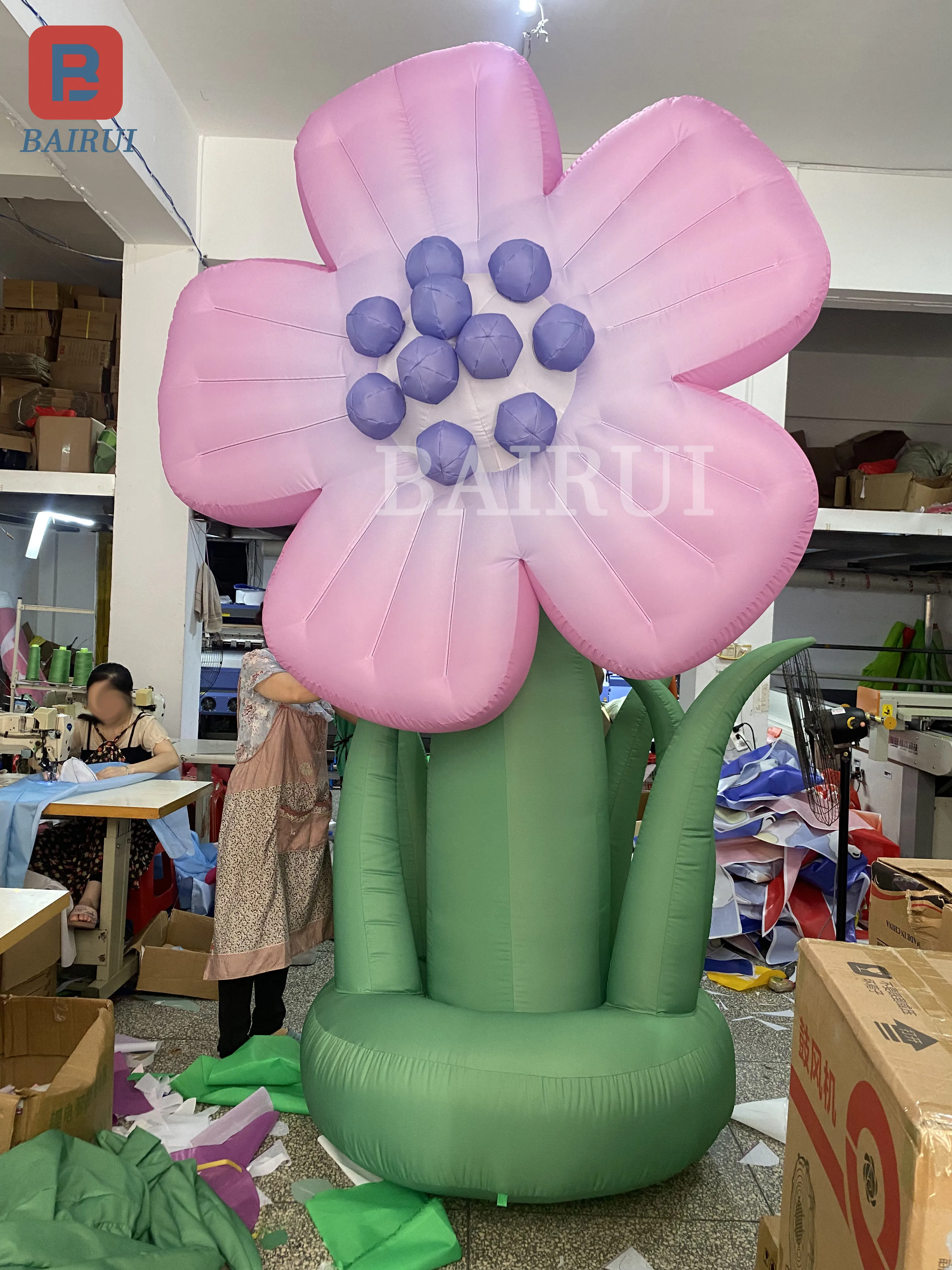 Inflatable cartoon flowers color potted flowers air model plant jungle decoration mall atrium decoration window