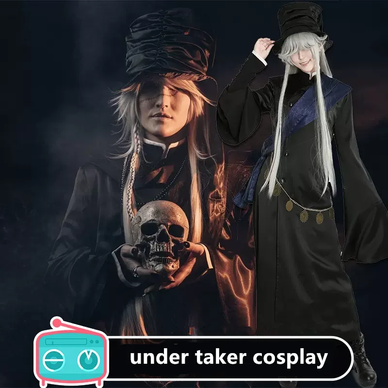 

Under Taker Fashion Uniforms Anime Black Butler Cosplay Costume Game men Activity Party Role-play Clothing Sizes S-XL 2024 NEW