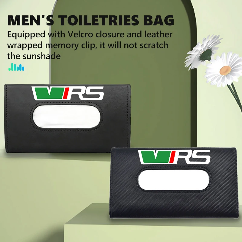 For Skoda Car Sun Visor Tissue Box Holder Auto Interior Storage Decor Accessories VRS Octavia 1 2 3 Rapid Kodiaq Karoq Fabia