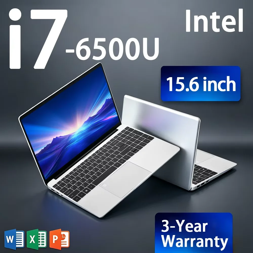 

New 15.6" Laptop 32GB DDR3 512GB 1TB 2TB SSD Windows11 Notebook Pc Gamer Intel 6500Y Office Computer with Backlit Fingerprint