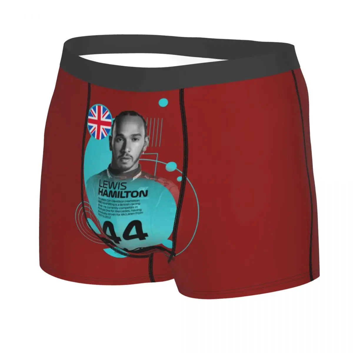 Custom Lewis Legacy Motorsport Boxer Shorts For Men 3D Print 44 Number Car Racing Underwear Panties Briefs Stretch Underpants