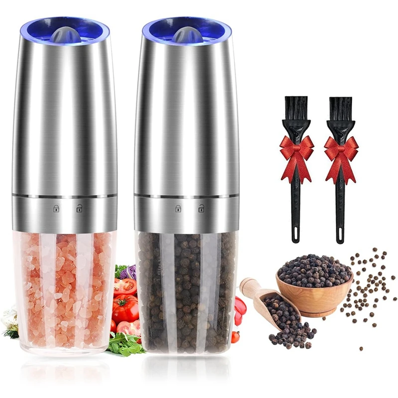 Electric Pepper Grinder Salt And Pepper Grinder Adjustable Coarseness, Mill Grinder, Battery Powered, One Hand Operated