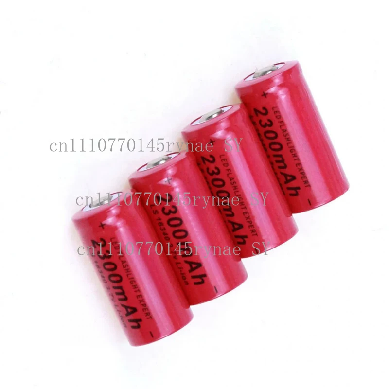 16340 CR123A 3.7V 2300mAh Rechargeable Li-ion Battery With Charger For Outdoor Flashlight Laser Light Infrared Camera