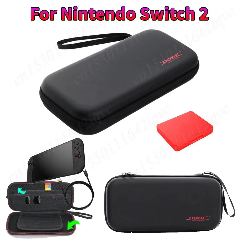 

EVA Carrying Case for Nintendo Switch 2 Protective Travel Bag with 8-Bit Game Cartridge Storage Box Zipper Handbag for Switch 2