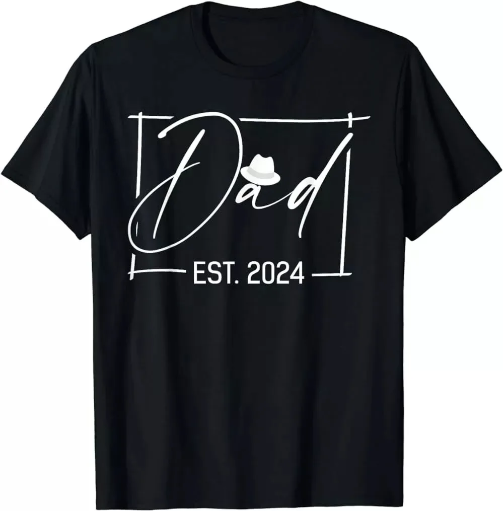 

Dad Est. 2024 Gift Fathers Day 2024 Unisex T-Shirt S-5XL