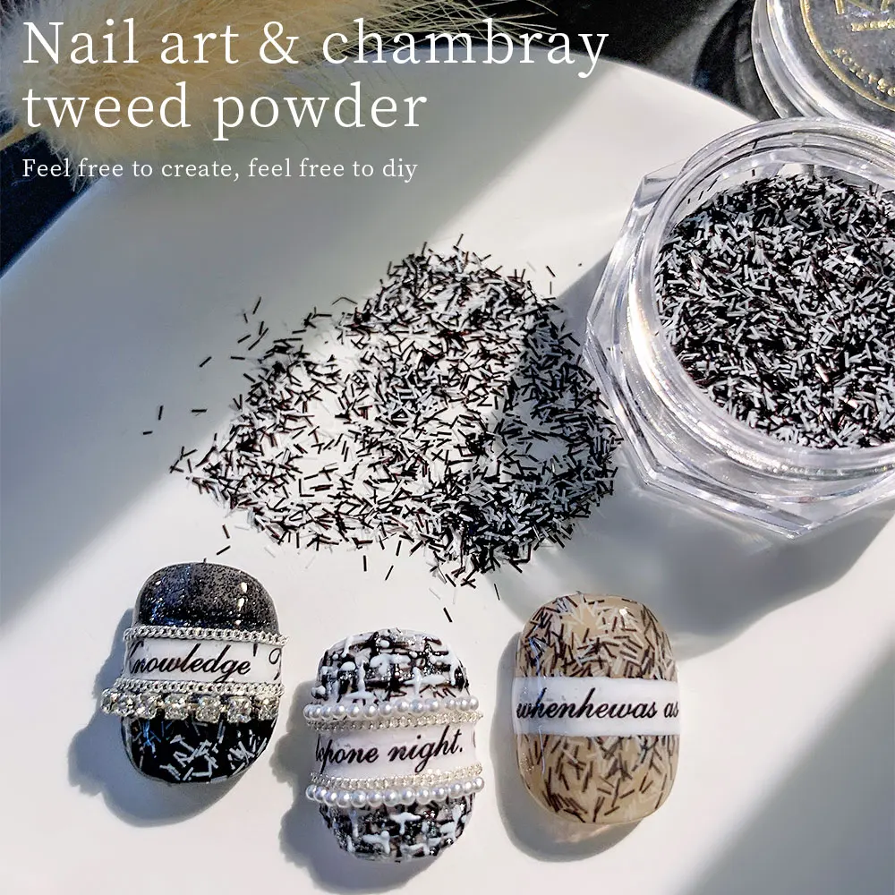 

1 коробка, пудра для ногтей, блестящая черно-белая текстура, декоративный материал для дизайна ногтей, материал для геля, блестящий сахарный песок, аксессуары для маникюра «сделай сам»