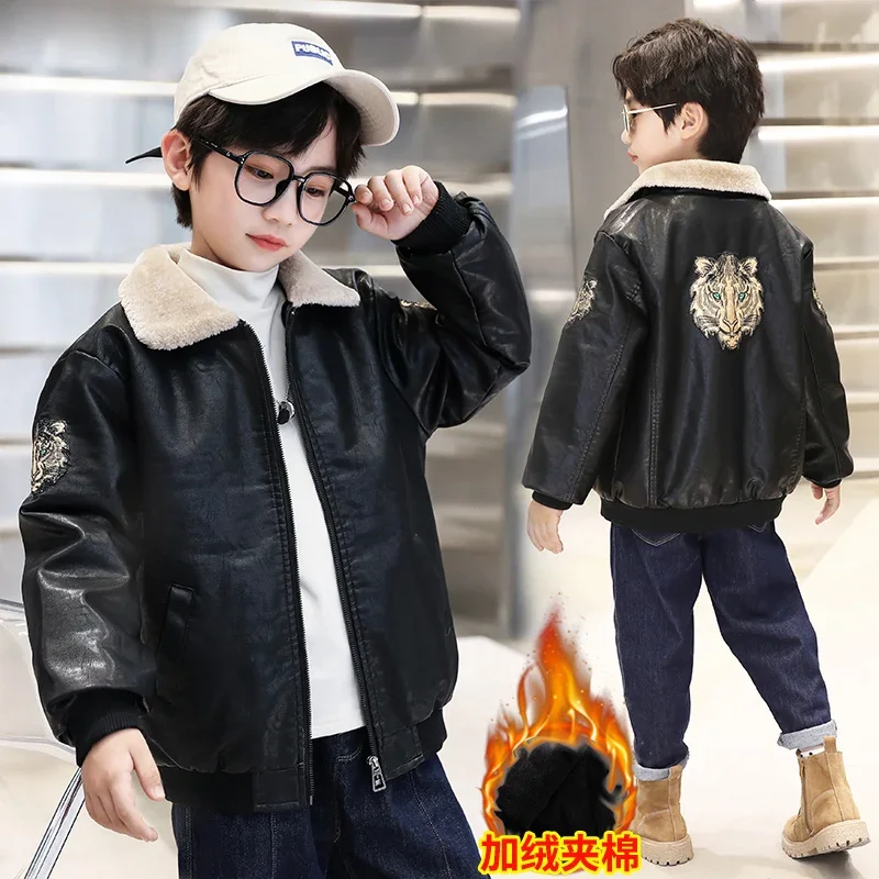 

NewBoy's Coat Autumn And Winter Clothes 2025 New Fashionable Down Jacket Children's Jacket Handsome Top.4-15year