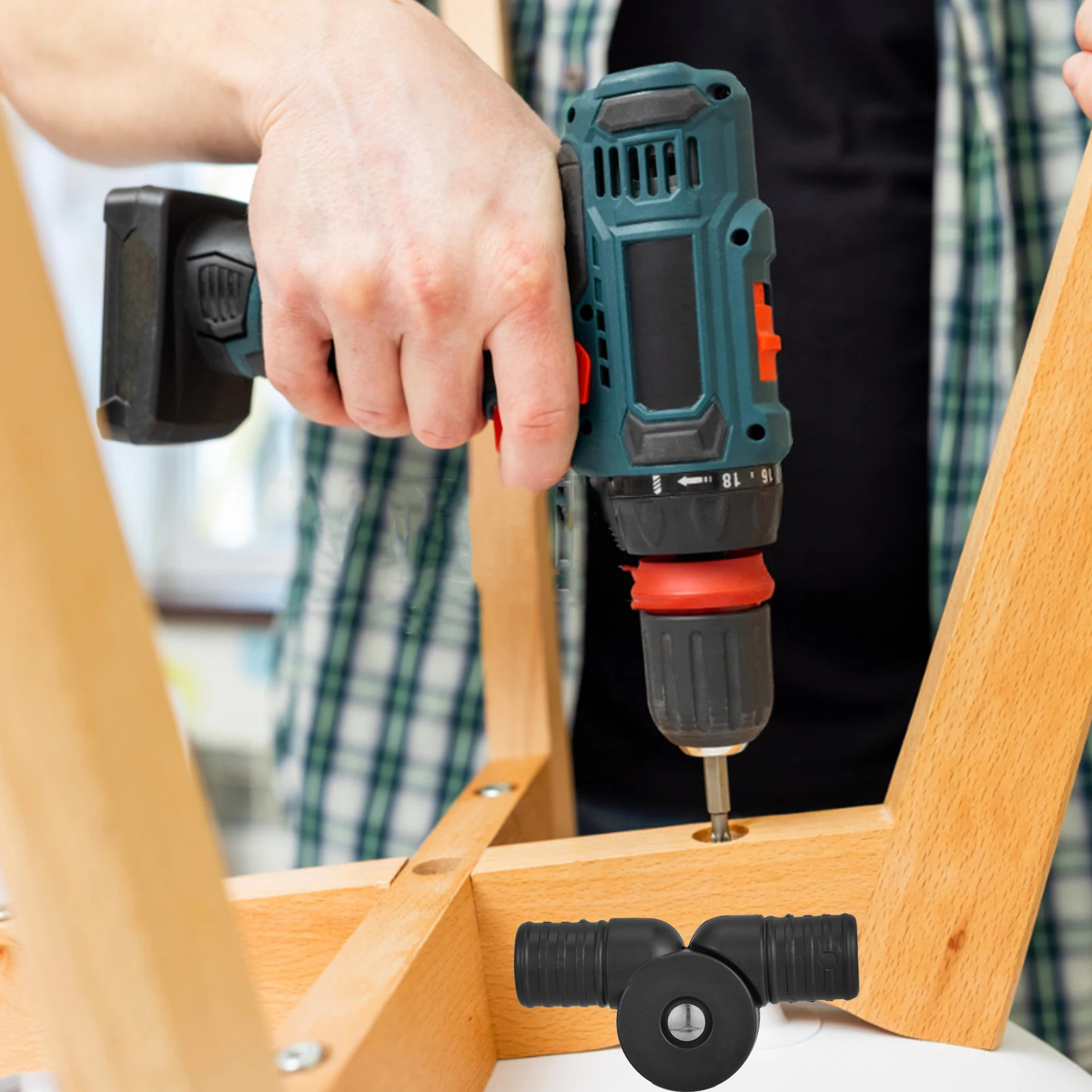 

2Pcs Plastic Movable Joints for Lounge Chairs Rattan Office Folding Chair Parts Recliner Tube Connector Adapter Furniture