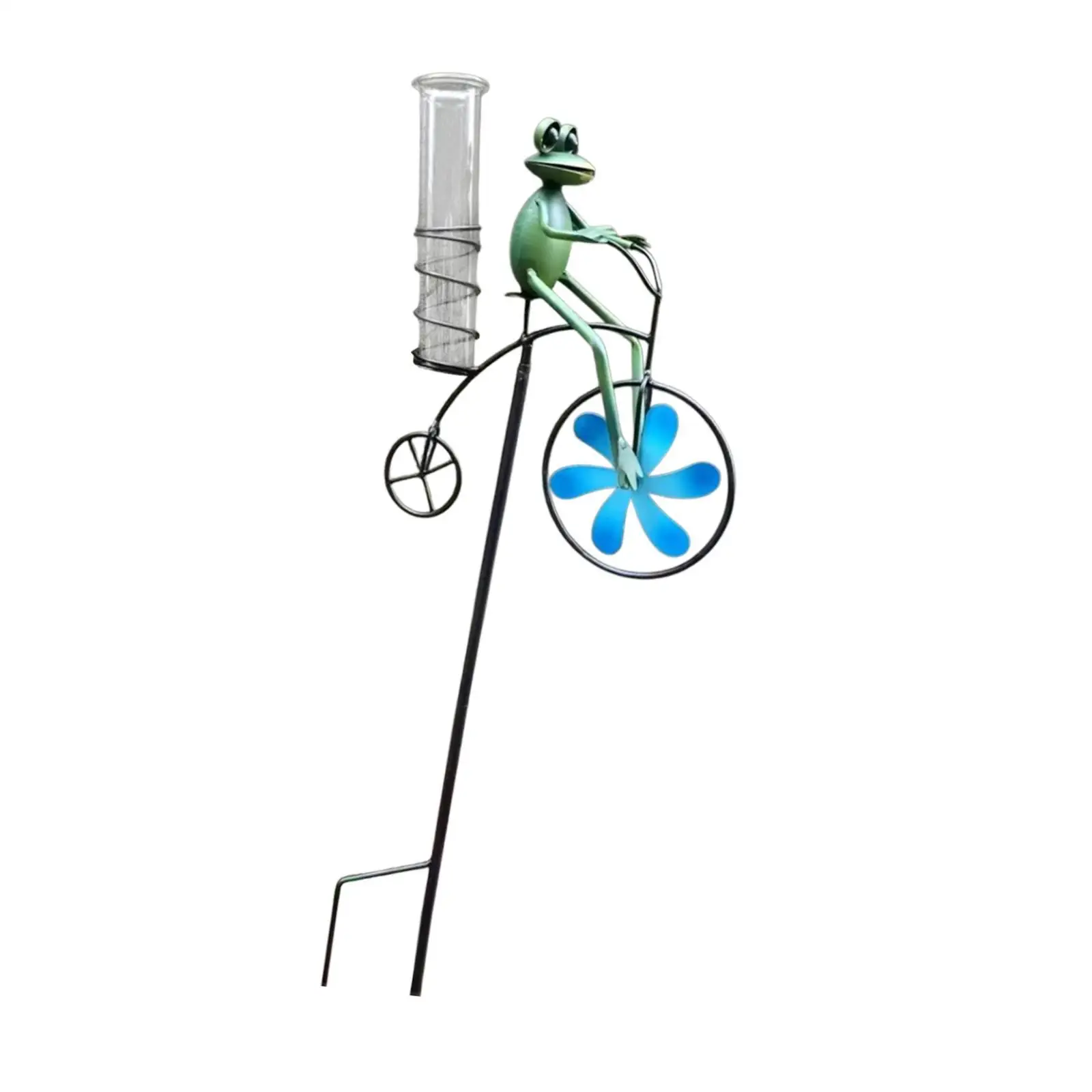 Rain Gauge Ideal Gift Water Rain Meter Easy to Install Frog Decor Rain Measure Gauge for Yard Pathway Backyard Courtyards Patio