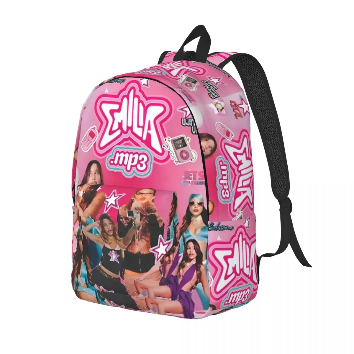 Singer Emilia Mernes Teenage Backpack High School Hiking Travel Emilia Mp3 Daypack for Men Women Laptop Computer Canvas Bags