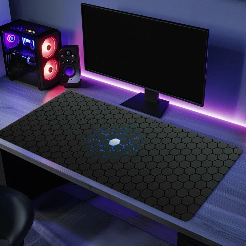 مسدس كبير الألعاب ماوس الوسادة مستطيلة XXL 900x400 عدم الانزلاق قابل للغسل المطاط HD لوحة المفاتيح مكتب عمل حصيرة ملحقات الكمبيوتر #5