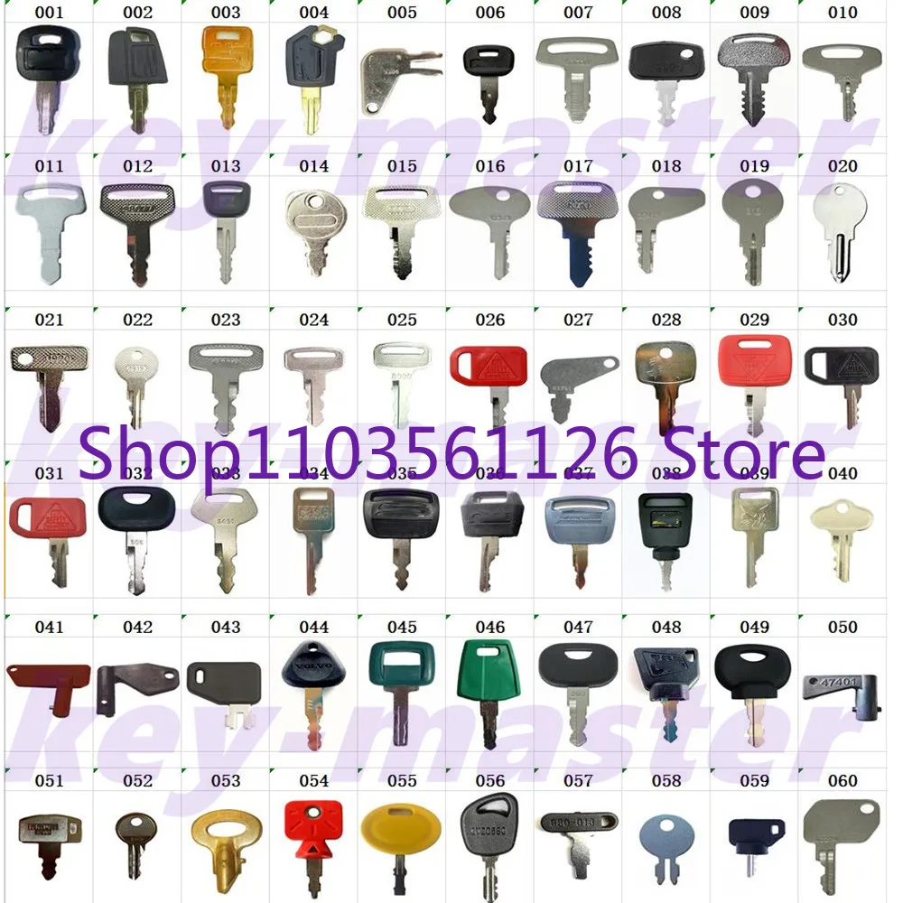 140pcs heavy EQUIPMENT KEY SET For Komatsu BOBCAT Hitachi Kobelco Daewoo Excavator Dozer Backhoe Forklift