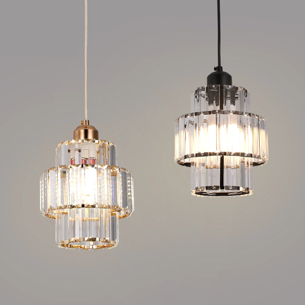 Modern Crystal Ceiling Lamp Led Hanging Lights Home Appliance Dining Room Nordic Loft Chandelier Bedroom Bedside Decora Fixtures