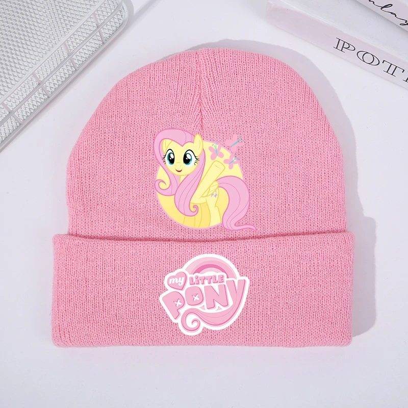 My Little Ponys Kids Anime Fashion Knitted Hat Girl Cartoon Cute Knit Cap Children Casual Accessories Autumn Winter Warm Hats