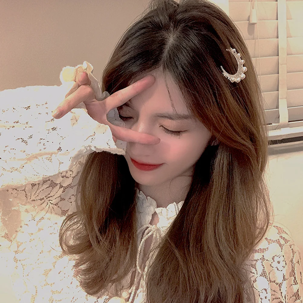 

2pcs Clips Rhinestone Bobby Pins Artificial Pearl Hairpin Lightweight Alloy Barrettes For Women Girls Banquet Birthday