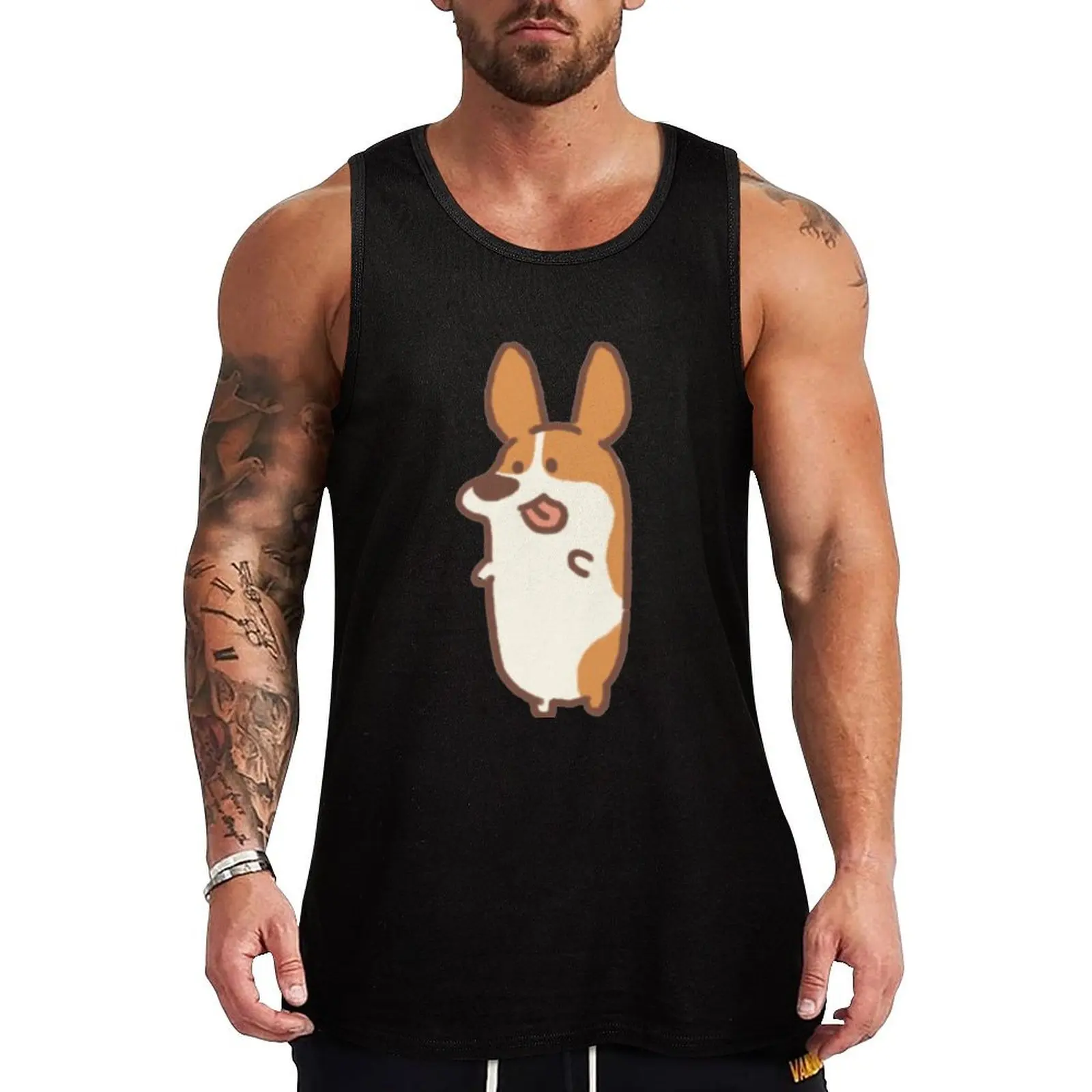 

Animal Restaurant - Corgi Tank Top Simple Tank Top Basic Regular Fit Casual Undershirt