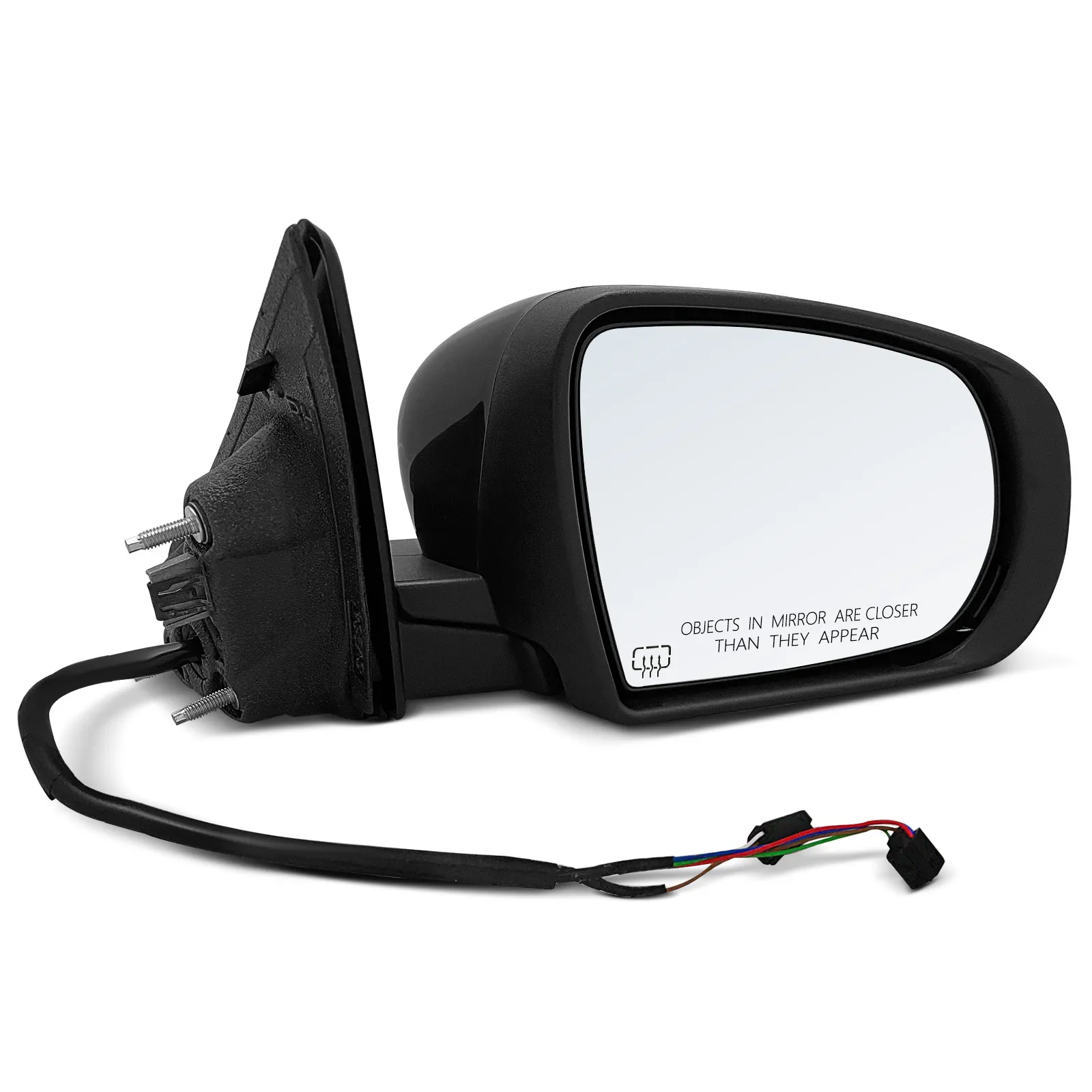 A-Premium Passenger Side Power Door Mirror for Jeep Compass 2017-2022 Manual Folding Turn Signal Light Heated Black