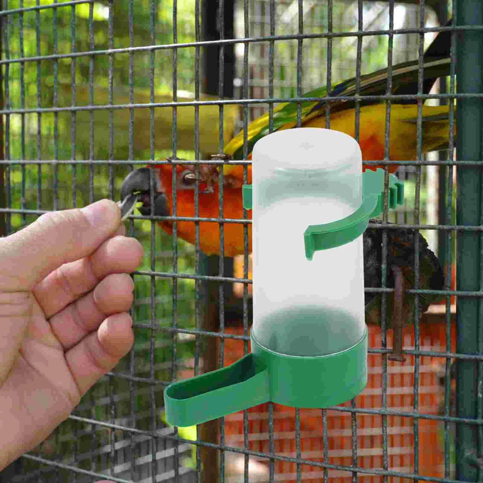 

10 Pcs Automatic Drinking Fountain Bird Water Pot Dispenser for Cage Feeder Pet Birds Parakeet Plastic Drinker