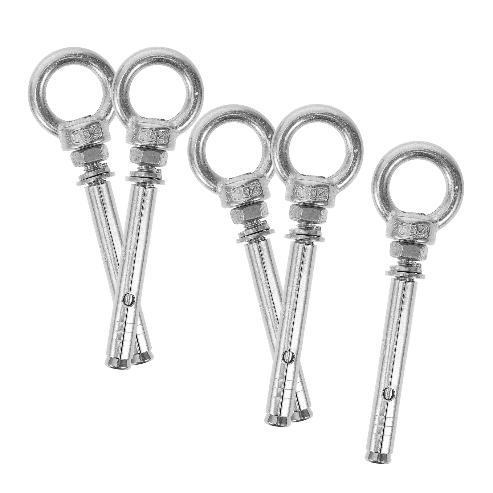 

5 Pcs Ring Expansion Bolt Screw Bolts Expand Eyebolts Heavy Duty Stainless Steel Hanger