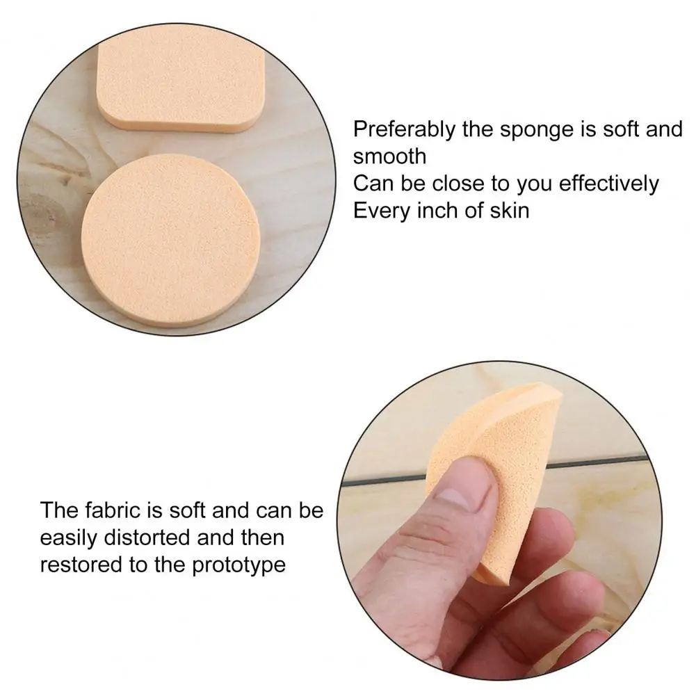 2Pcs/Set Powder Puffs Soft Wet Dry Dual Use Sponge Cosmetic Puff Beauty Tool Round Square Mini Makeup Puff