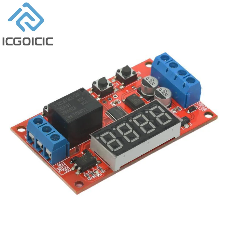 Dc 5V 12V 24V 10A Verstelbare Tijdrelais Module 32 Modes Led Digitale Timming Trigger Timer schakelaar Pulse Cyclus