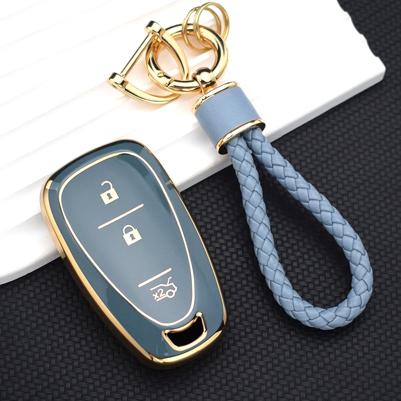 For Chevrolet Malibu Blazer Traverse Seeker Onix Equino Volt Bolt Trax Orlando Cruze Spark Sonic Camaro TPU Car Key Case Cover