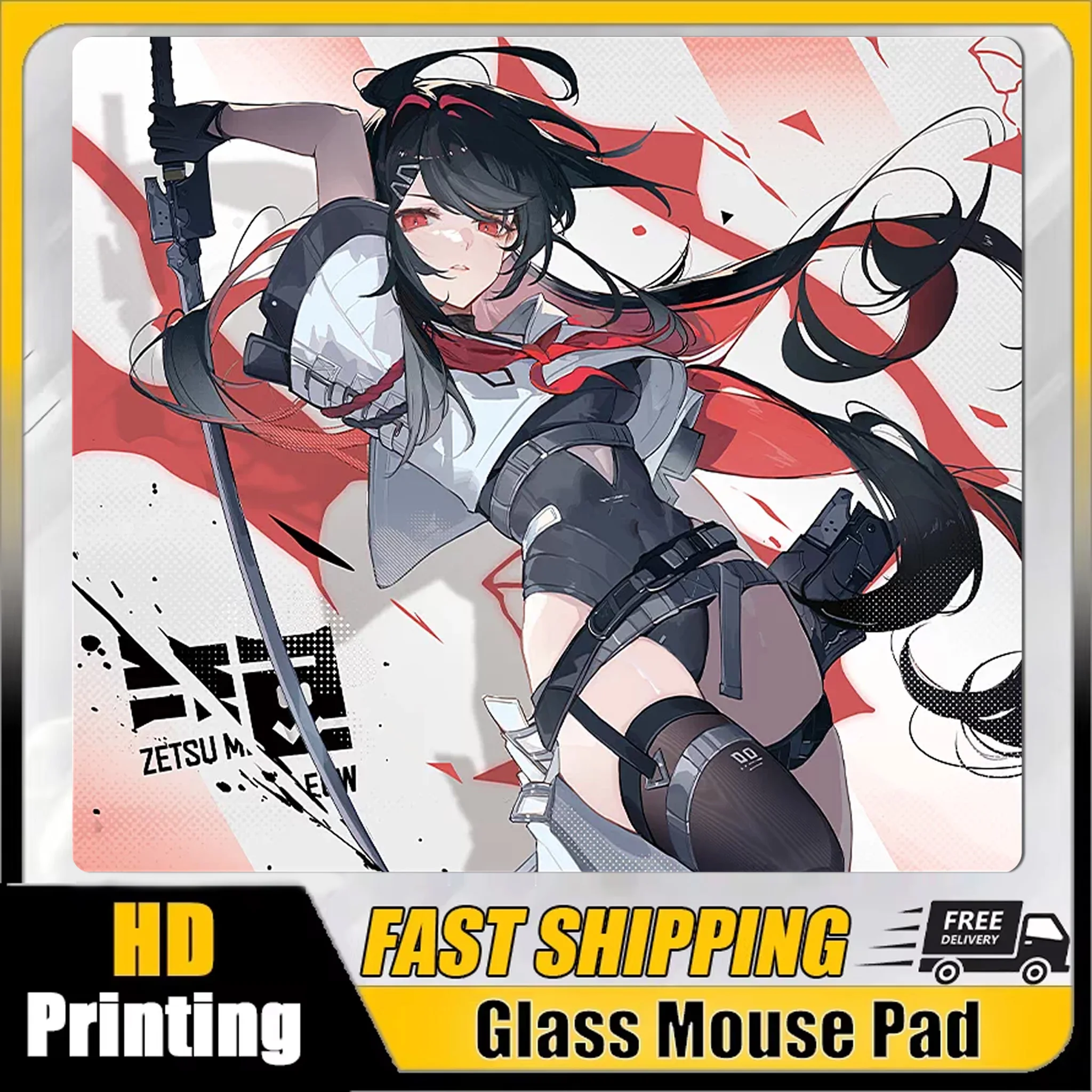 T-TGF1 Micro-Etched Tempered Gaming Glass Mouse Pad 3.2MM E-Sports Specific FPS gaming Mousepad Customizable Desk Protective Mat