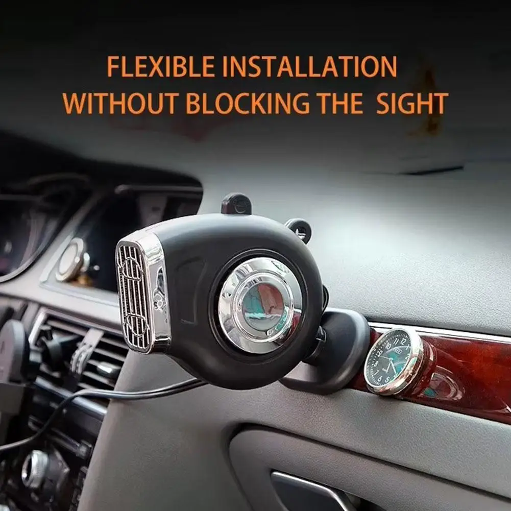 12V/24V Car Heater Winter Fast Heating Car Mini Hot Vehicle Adjustable Small Dashboard Car Air Fan Heater Space Saving S7K9