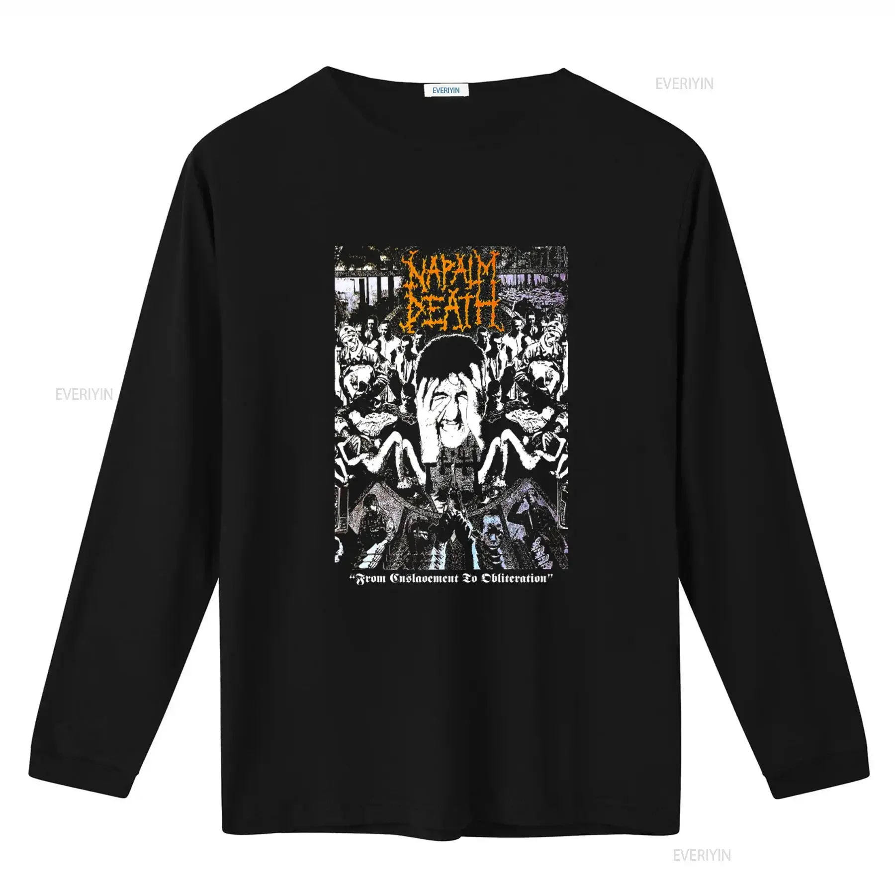 Napalm Death From Enslavement To Obliteration Band T Shirt For Men Rock Music Fans vintage Washed Unisex Versatile Stretched