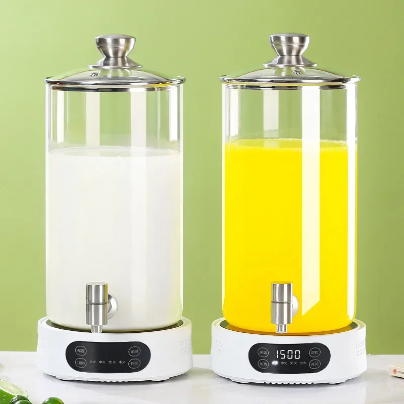 Commercial Electric Beverage Dispenser Stainless Steel Milk Soybean Juice Warmer Insulation Tank for Hotel Buffet Tea Coffee