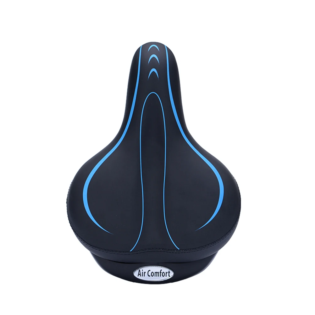 

Inflatable Seat Bike Saddle Comfortable Cushion Mountain Road Folding Blue Big Shock Absorption Ventilation Ergonomic Fits Post