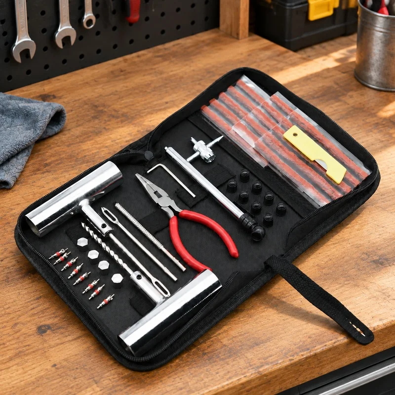 conjunto-completo-de-ferramentas-para-reparo-de-pneus-de-automoveis-e-motocicletas-com-ferramentas-para-cravar-e-tampoes-disponivel-em-kits-de-24-46-ou-62-pecas