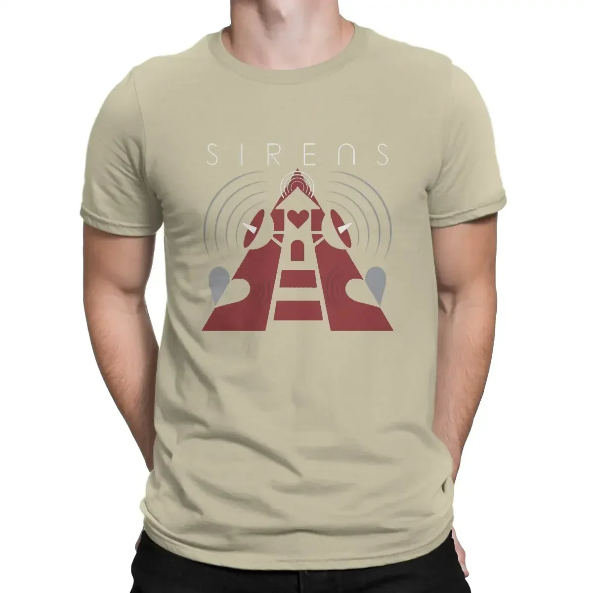 Camisetas de algodón informales de Sirens Rock para hombres, camiseta de banda de manga corta, ropa de cuello redondo, 4XL, 5XL, harajuku