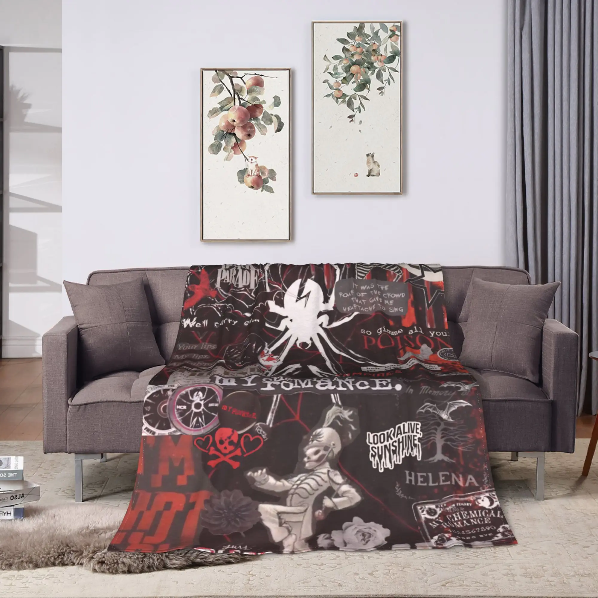 My Chemical Romance Blanket Quality Super Warm Music Throw Blanket Winter Decorative Couch Bed Print Bedspread