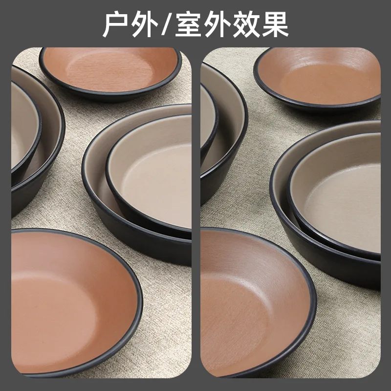 1pcs Dinnerware Set Flatware Set Korean Kitchen Supplies Eco Friendly Products Tableware Melamine Dinner Ware PlatesandBowlsSet