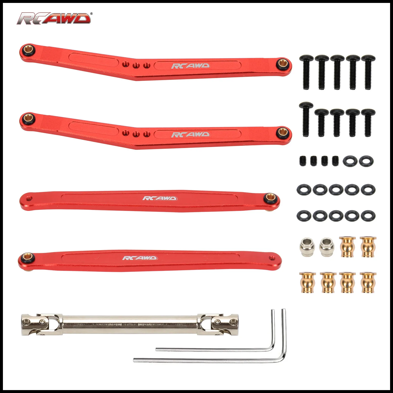 Alloy 35mm extended upper/lower linkage&70mm+ CVD center drive shaft for FMS EAZYRC Roc Hobby FCX24 1/24 crawlers Upgrades parts