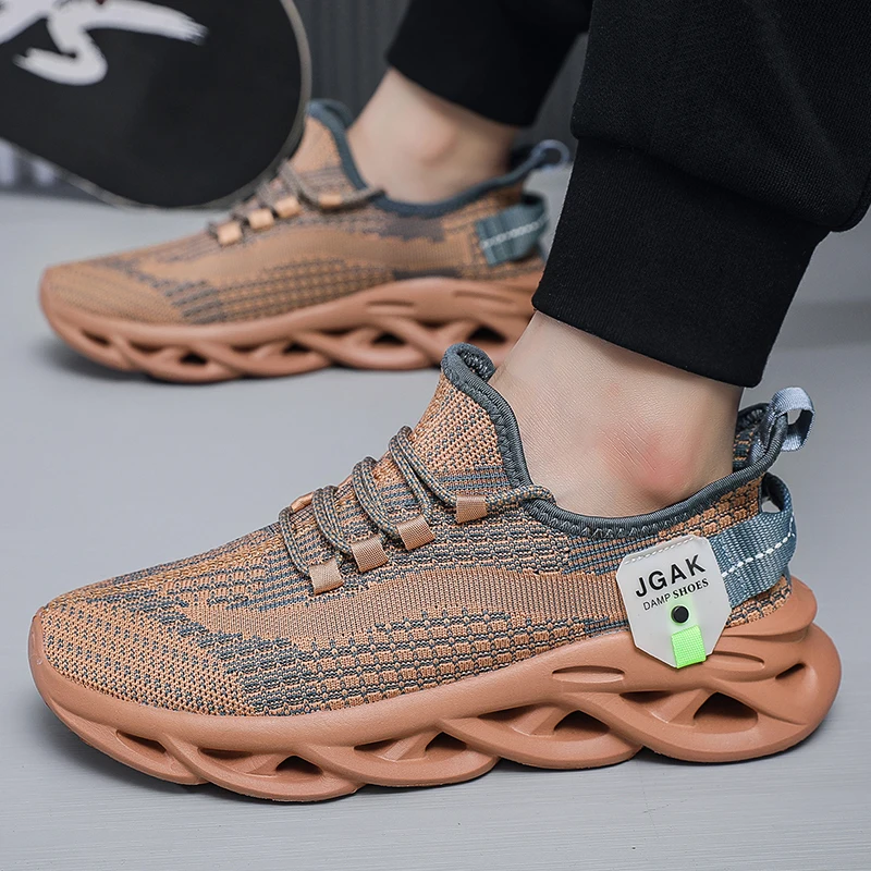 

New Cushioned Running Shoes Mens For Heavy Duty Runners Sneakers Mens Womens Slip Resistant Outdoor Walking Shoes