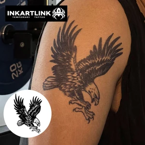 مؤقت النسر الوشم ملصق ، ماء سحر الوشم ، يدوم إلى 15 يوما أعلى 8 بيع النسر الصدر الوشم - No7