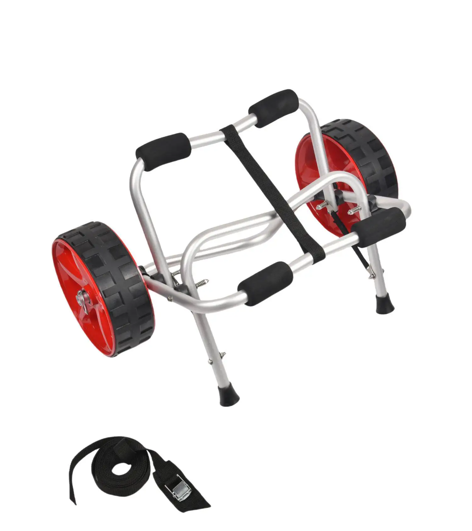 Premium Kayak Aluminum Trailer, Kayak, Surfboard Trailer, Foldable ABS Solid Wheels
