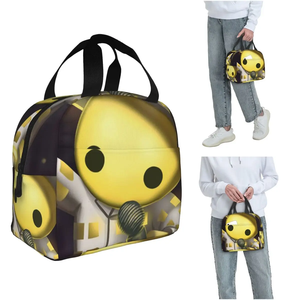 

Изолированная сумка для обедов Wobbly Life Gaming Funny Games для женщин и детей, портативный термоконтейнер для еды, сумка-тоут