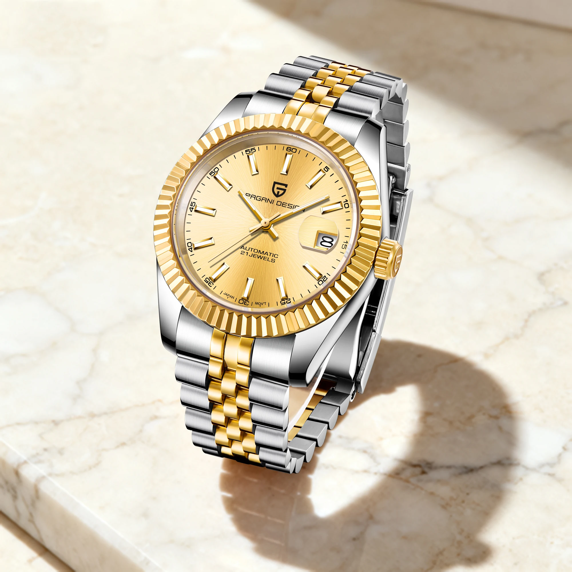 2025 جديد PAGANI تصميم الرجال ساعة ميكانيكية أوتوماتيكية كلاسيكية أنيقة فاخرة مضيئة الأيدي مقاوم للماء التقويم صندوق هدايا محدود