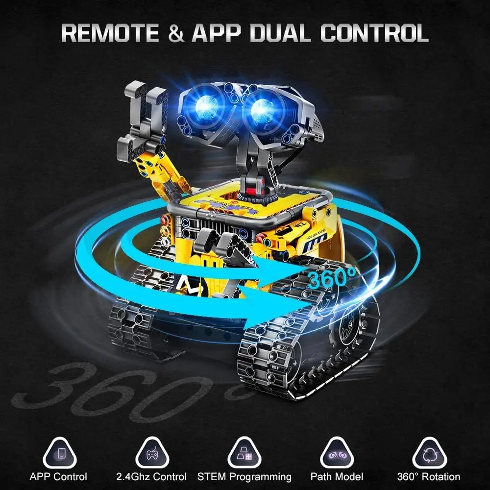 5-in-1 Remote & App-Controlled Robot Building Set for Kids - STEM Toys with 520 Pieces, Suitable for Ages 6-12+