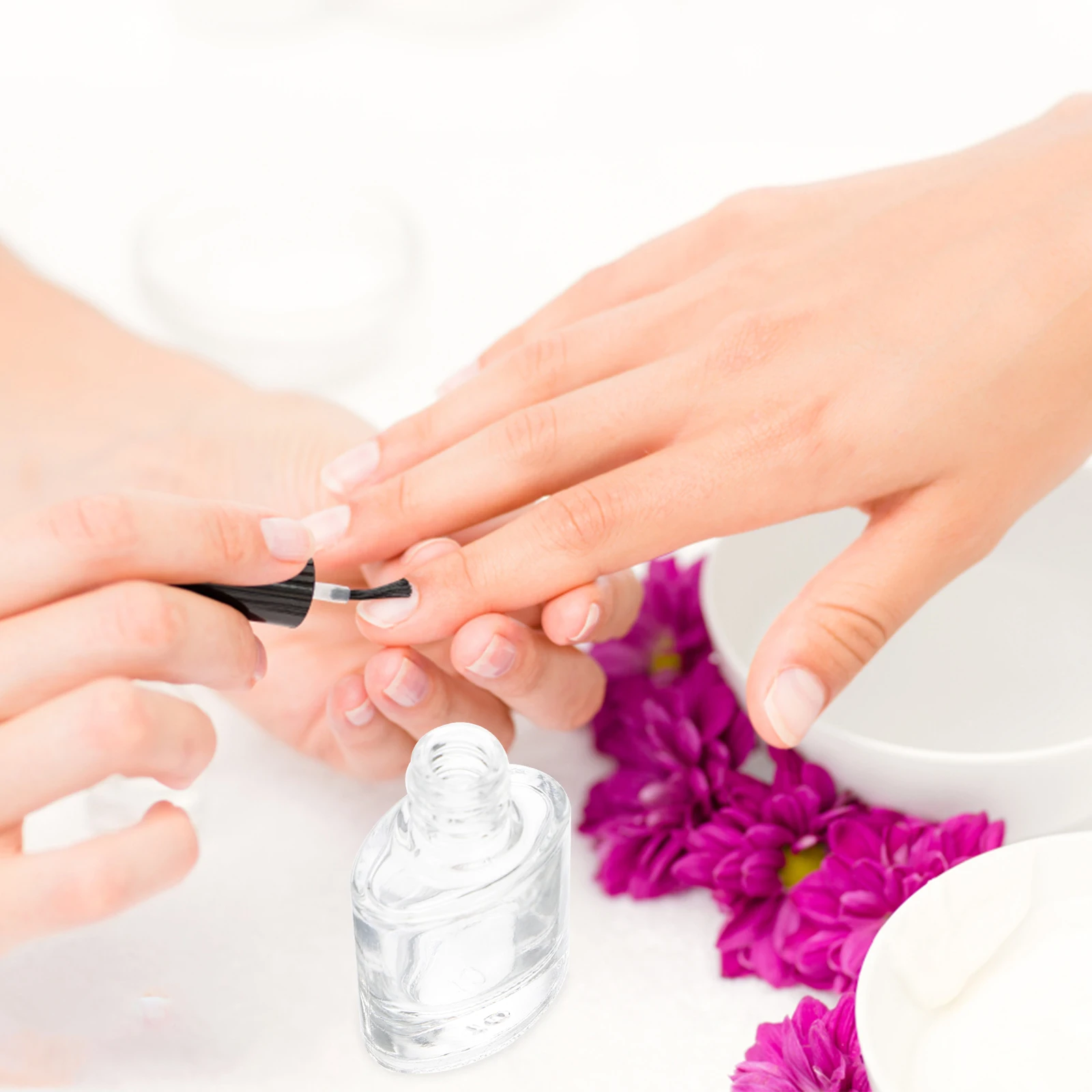 Botellas de Gel para uñas de 20 piezas, envases vacíos de esmalte de uñas de 10Ml, diseño portátil a prueba de fugas para almacenamiento de solventes de aceite líquido, elegante