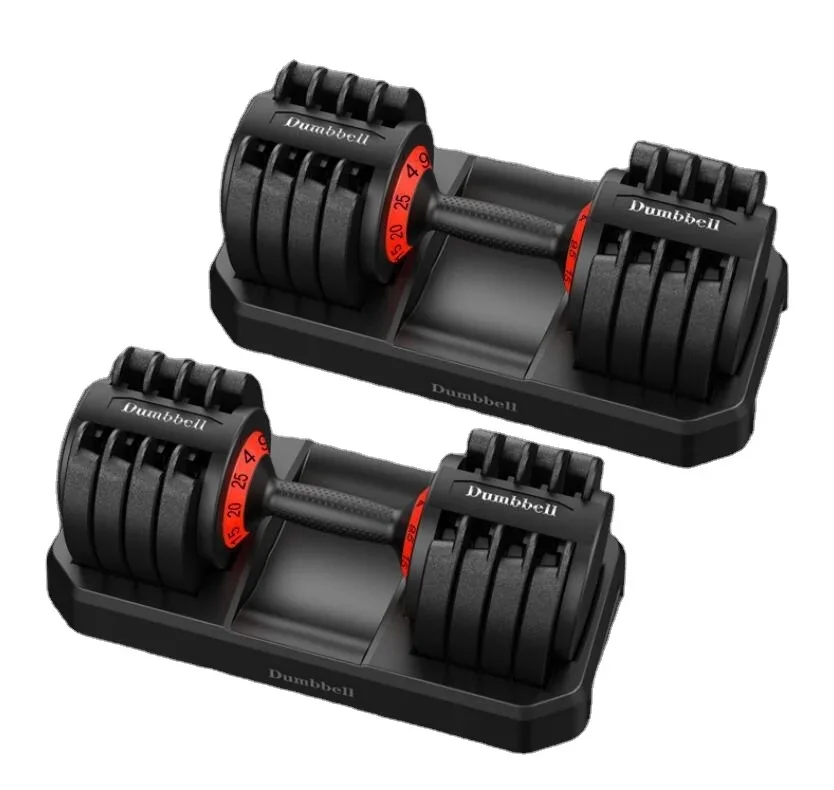 New Style Factory Custom Logo 25kg Dumbbell 11lb - 55lbs Adjustable Weight Set Dumbbell Free Gym Training Weights