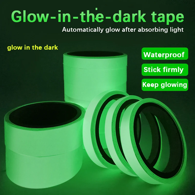 Luminous Tape 3m Green Warning Ground Light Storage Stair Anti-Slip Sticker Bicycle Frame Warning Reflective Fluorescent Tape