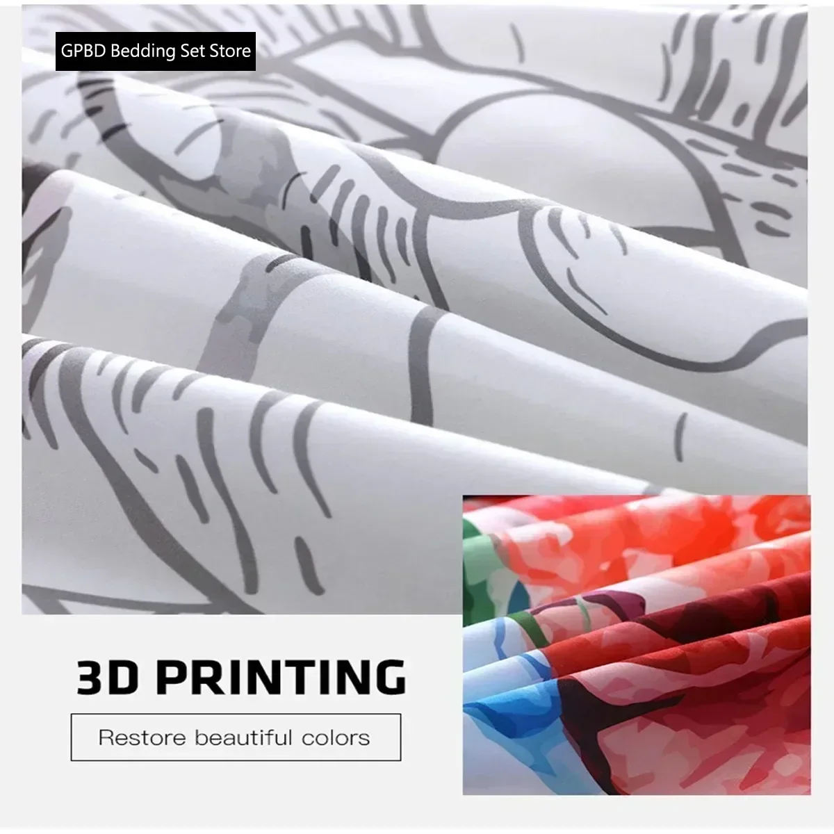 Luxury New 3D Print Thinking horse Comfortable Duvet Quilt Cover Pillowcase Bedding Set Children Bedroom Decoration Home Textile