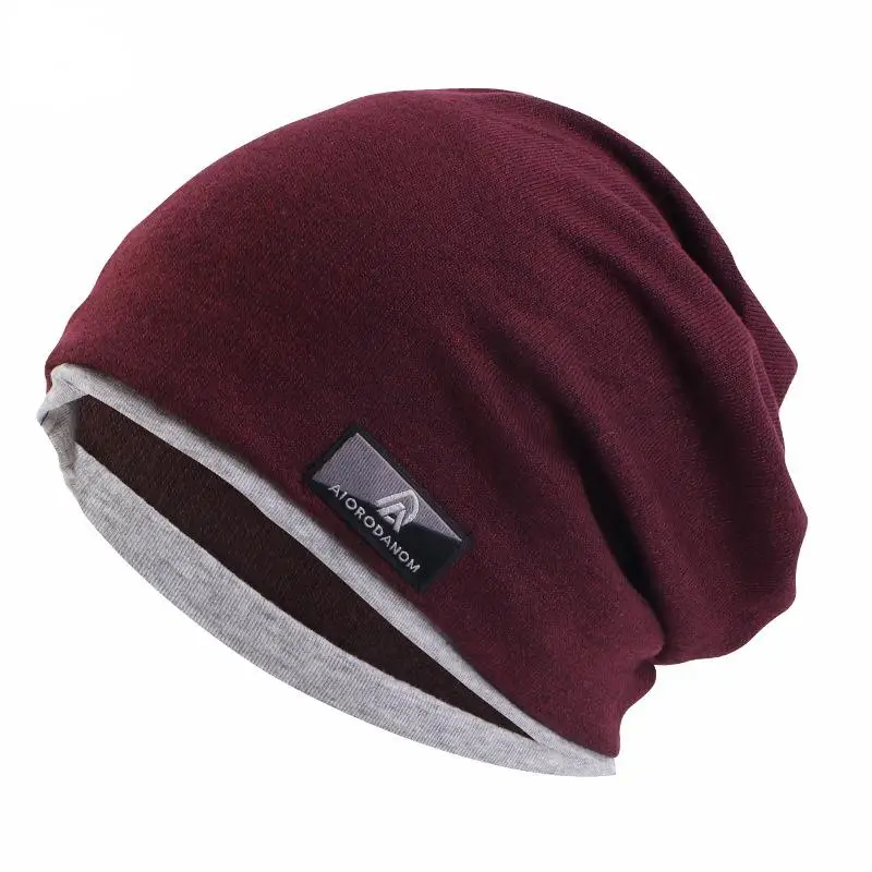 Bonnet pull en cachemire unisexe, Skullies, Bennies, double couche, automne, hiver