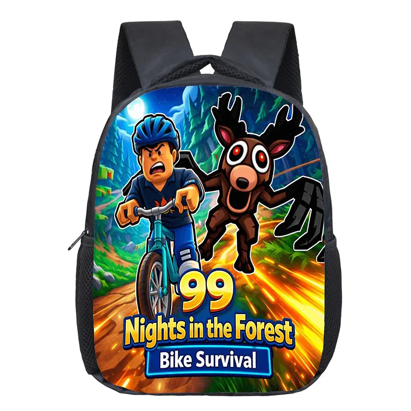

Рюкзак Hot Game 99 Nights in The Forest, детский школьный рюкзак с 3D-принтом, для мальчиков и девочек, большой вместимости, 12 дюймов, для книг