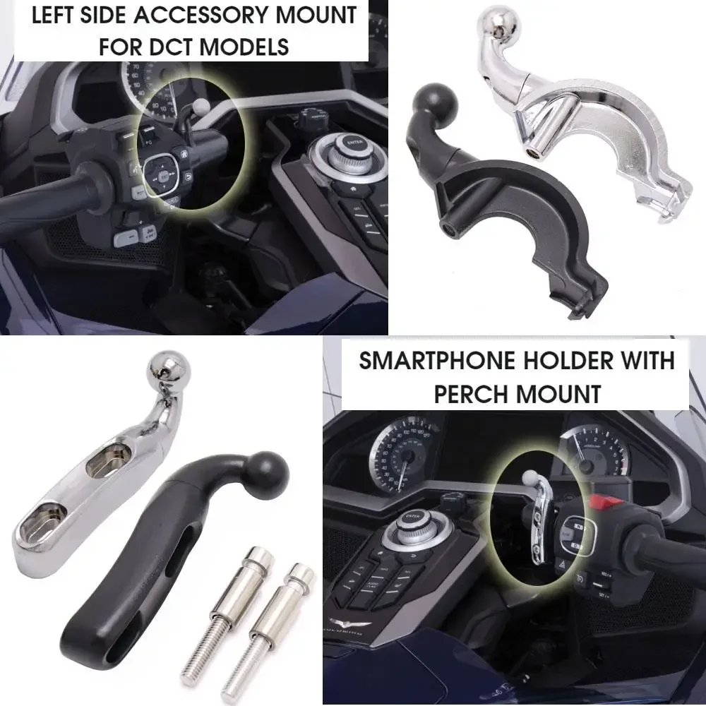 For H-onda Goldwing GL 1800 F6B F6C Motorcycle Accessories GPS Phone Holder Wireless Charging Navigation Bracket Frame 2018-2021